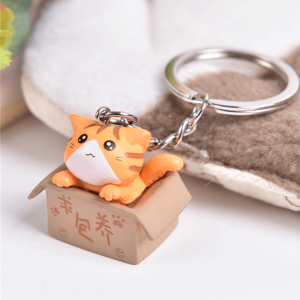 4. Gantungan Kunci Kucing Dalam Kotak Kardus (Cat In The Box Keychain) - Image 3
