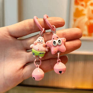 23. Gantungan Kunci Spongebob Patrick dengan Lonceng (Spongebob Patrick Keychain) - Image 3