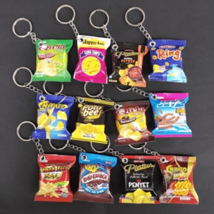 17. Gantungan Kunci Snack Cemilan Makanan Ringan Miniatur 3D - Image 2