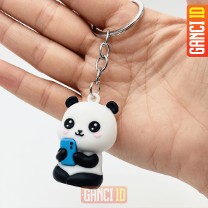 6. Gantungan Kunci Panda Couple Main HP (Panda Keychain) - Image 2