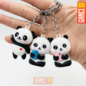 6. Gantungan Kunci Panda Couple Main HP (Panda Keychain) - Image 4